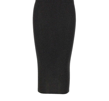 KANGRA Gonna longuette a costine BLACK Donna 