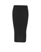 KANGRA Gonna longuette a costine BLACK Donna 