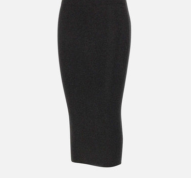 KANGRA Gonna longuette a costine BLACK Donna 