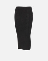 KANGRA Gonna longuette a costine BLACK Donna 
