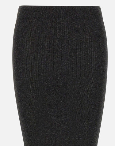 KANGRA Gonna longuette a costine BLACK Donna 