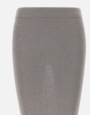 KANGRA Gonna longuette a costine GREY Donna 