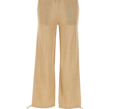KANGRA Pantaloni jogger in misto viscosa e lurex GOLD Donna 