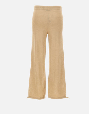 KANGRA Pantaloni jogger in misto viscosa e lurex GOLD Donna 