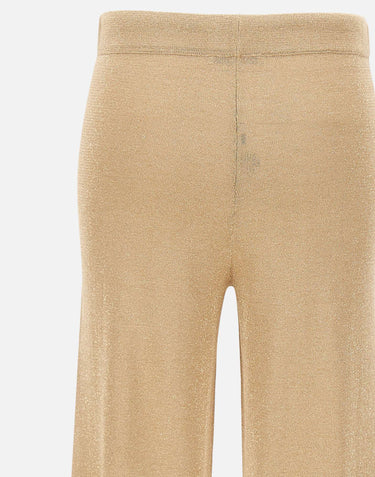 KANGRA Pantaloni jogger in misto viscosa e lurex GOLD Donna 