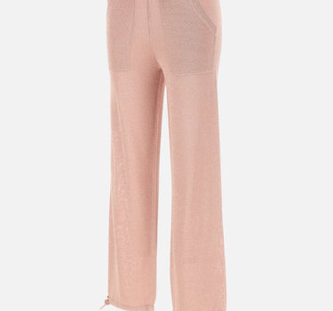 KANGRA Pantaloni jogger in misto viscosa e lurex Pink Donna 