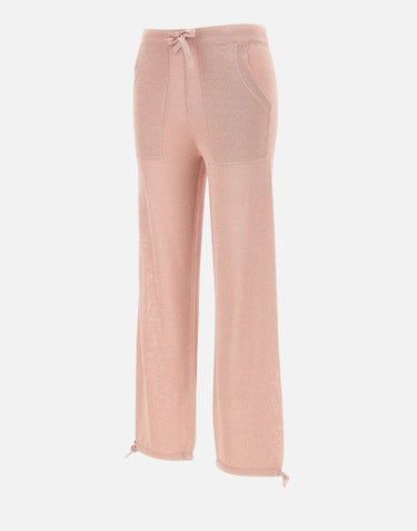 KANGRA Pantaloni jogger in misto viscosa e lurex Pink Donna 