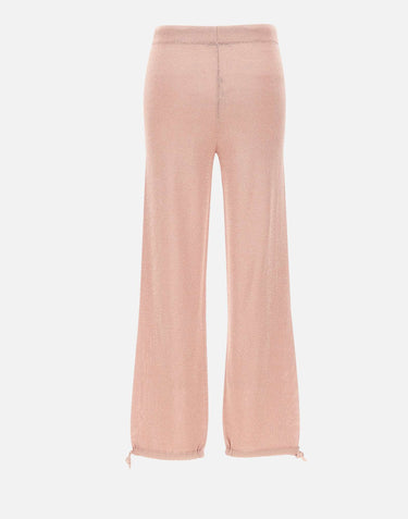 KANGRA Pantaloni jogger in misto viscosa e lurex Pink Donna 