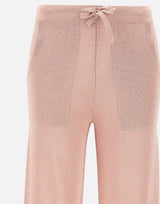 KANGRA Pantaloni jogger in misto viscosa e lurex Pink Donna 