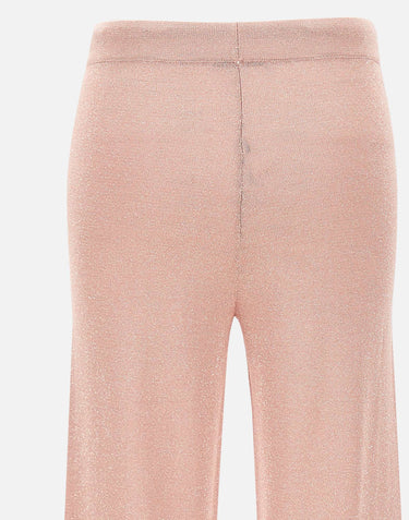 KANGRA Pantaloni jogger in misto viscosa e lurex Pink Donna 