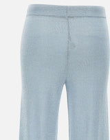 KANGRA Pantaloni jogger in misto viscosa e lurex Light Blue Donna 