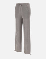 KANGRA Pantaloni jogger in misto viscosa e lurex GREY Donna 