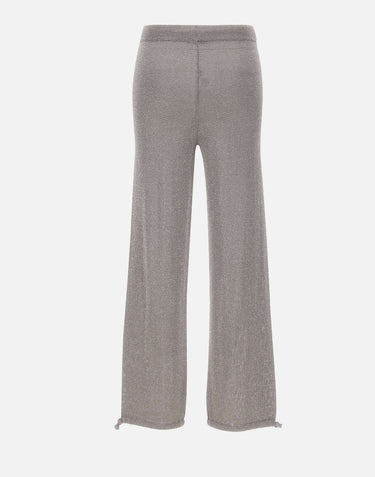 KANGRA Pantaloni jogger in misto viscosa e lurex GREY Donna 