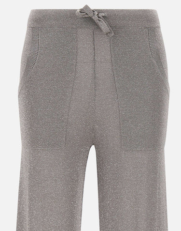 KANGRA Pantaloni jogger in misto viscosa e lurex GREY Donna 