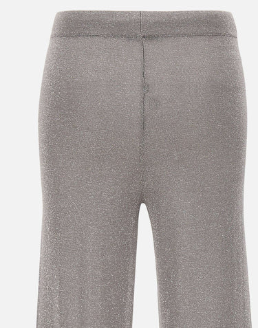 KANGRA Pantaloni jogger in misto viscosa e lurex GREY Donna 