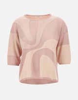 KANGRA Maglia con intarsio in lurex Pink Donna 