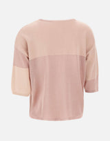 KANGRA Maglia con intarsio in lurex Pink Donna 