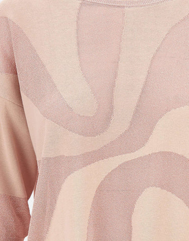 KANGRA Maglia con intarsio in lurex Pink Donna 