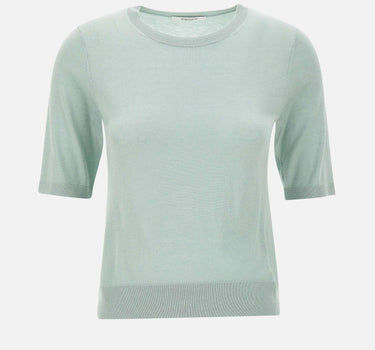 KANGRA Maglia in misto seta a maniche corte GREEN Donna 