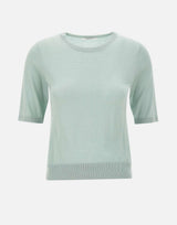 KANGRA Maglia in misto seta a maniche corte GREEN Donna 
