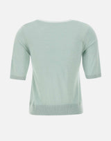 KANGRA Maglia in misto seta a maniche corte GREEN Donna 