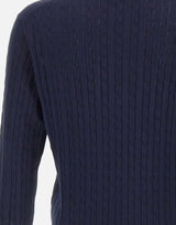 KANGRA Maglia girocollo a trecce BLUE Uomo 