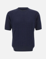 KANGRA Maglia a maniche corte a trecce BLUE Uomo 