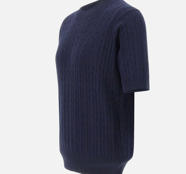 KANGRA Maglia a maniche corte a trecce BLUE Uomo 
