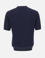 KANGRA Maglia a maniche corte a trecce BLUE Uomo 