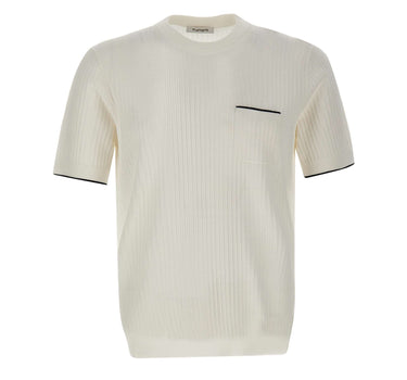 KANGRA Maglia in cotone con taschino WHITE Uomo 