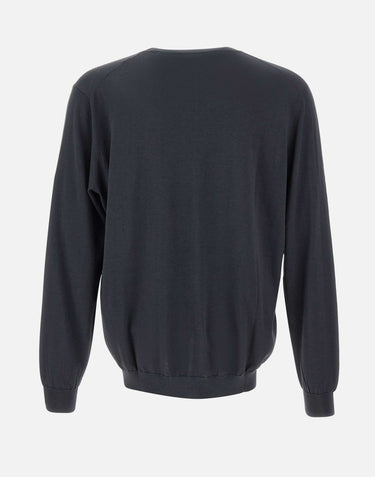 KANGRA Maglia in misto seta e cotone GREY Uomo 