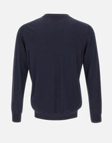 KANGRA Maglia in misto seta e cotone BLUE Uomo 