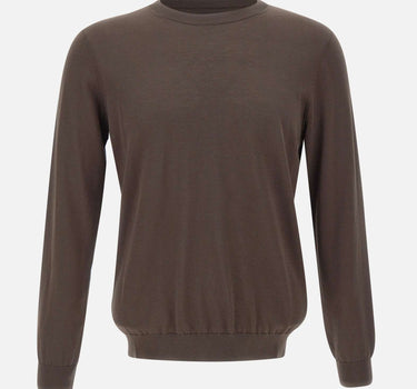 KANGRA Maglia in misto seta e cotone BROWN Uomo 