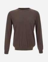 KANGRA Maglia in misto seta e cotone BROWN Uomo 