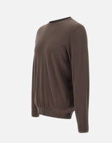 KANGRA Maglia in misto seta e cotone BROWN Uomo 