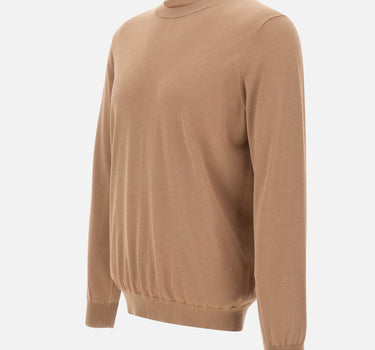 KANGRA Maglia in misto seta e cotone BROWN Uomo 