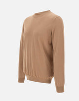 KANGRA Maglia in misto seta e cotone BROWN Uomo 