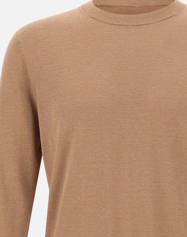 KANGRA Maglia in misto seta e cotone BROWN Uomo 
