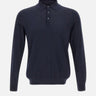 KANGRA Polo in misto seta e cotone BLUE Uomo 
