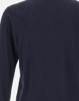 KANGRA Polo in misto seta e cotone BLUE Uomo 
