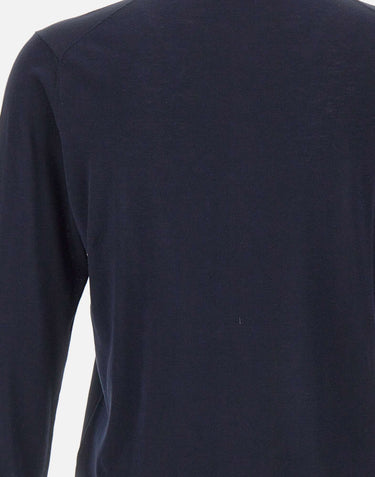 KANGRA Polo in misto seta e cotone BLUE Uomo 