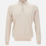 KANGRA Polo in misto seta e cotone WHITE Uomo 