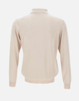KANGRA Polo in misto seta e cotone WHITE Uomo 