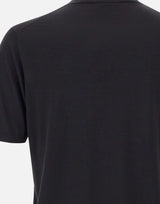 KANGRA Maglia a maniche corte in misto seta e cotone BLACK Uomo 