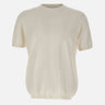 KANGRA Maglia a maniche corte in misto seta e cotone WHITE Uomo 