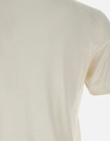 KANGRA Maglia a maniche corte in misto seta e cotone WHITE Uomo 