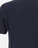 KANGRA Maglia a maniche corte in misto seta e cotone BLUE Uomo 