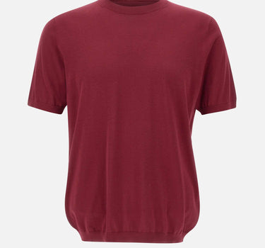 KANGRA Maglia a maniche corte in misto seta e cotone RED Uomo 