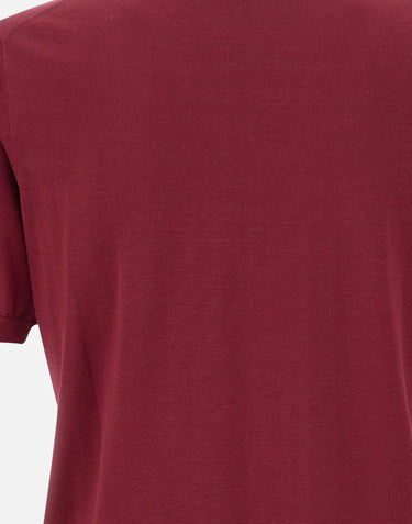 KANGRA Maglia a maniche corte in misto seta e cotone RED Uomo 