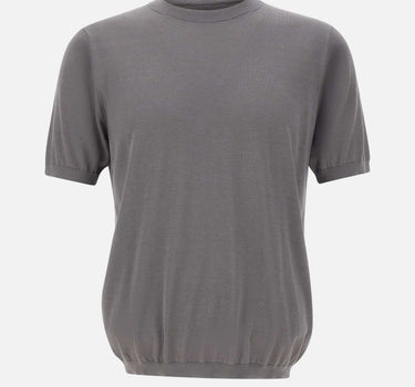 KANGRA Maglia a maniche corte in misto seta e cotone GREY Uomo 
